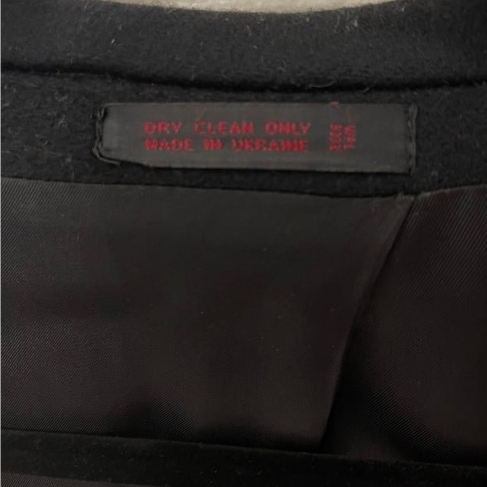 Vintage Boston Traders Men's Black 100% Wool Tren… - image 3